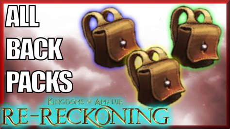 backpacks in kingdoms of amalur