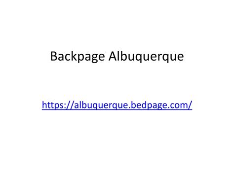 backpage albuquerque Epub