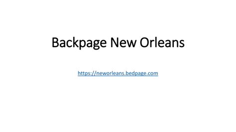 backpage new orleans Reader