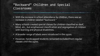 backward children public schools preliminary Reader