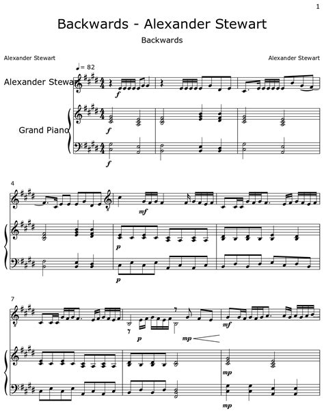 backwards alexander stewart sheet music