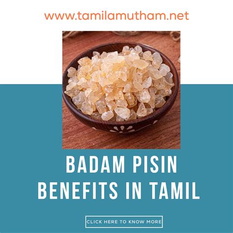 badam pisin benefits in tamil