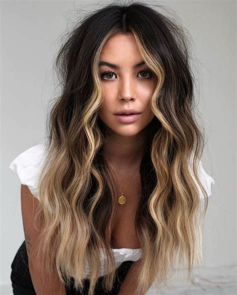 balayage black blonde