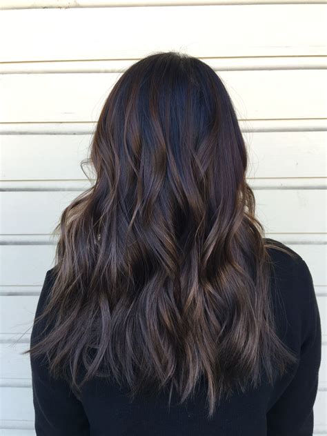 balayage dark brown hair