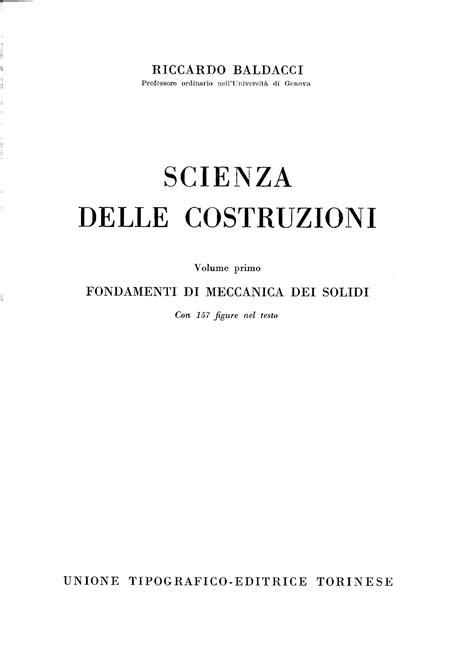 baldacci scienza delle costruzioni Epub