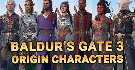 baldurs gate 3 origin characters