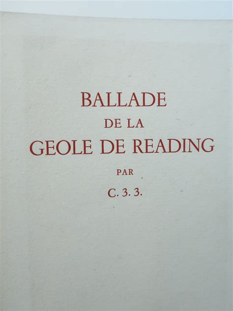 ballade de la geole de reading the ballad of reading gaol Kindle Editon