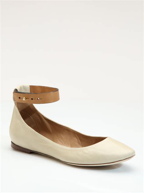 ballet flats with ankle strap