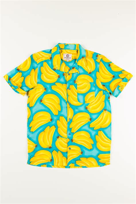 banana button up shirt