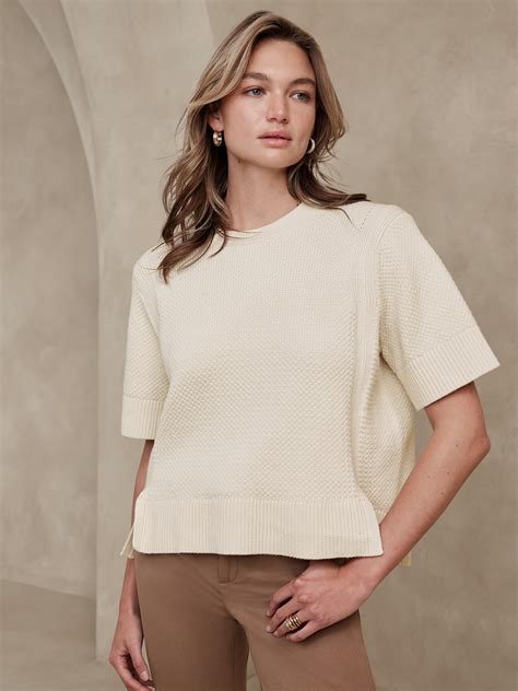 banana republic textured sweater t-shirt