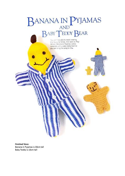 bananasin pyjamas knitting patern Reader