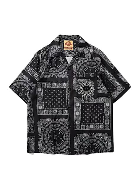 bandana button up shirt