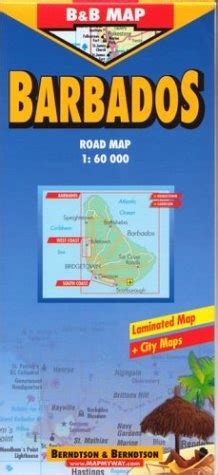 bandb barbados laminated map road maps Kindle Editon