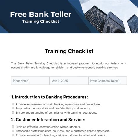 bank teller training manual Doc