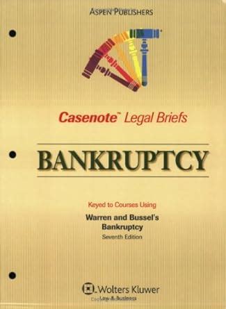 bankruptcy keyed to courses using Reader