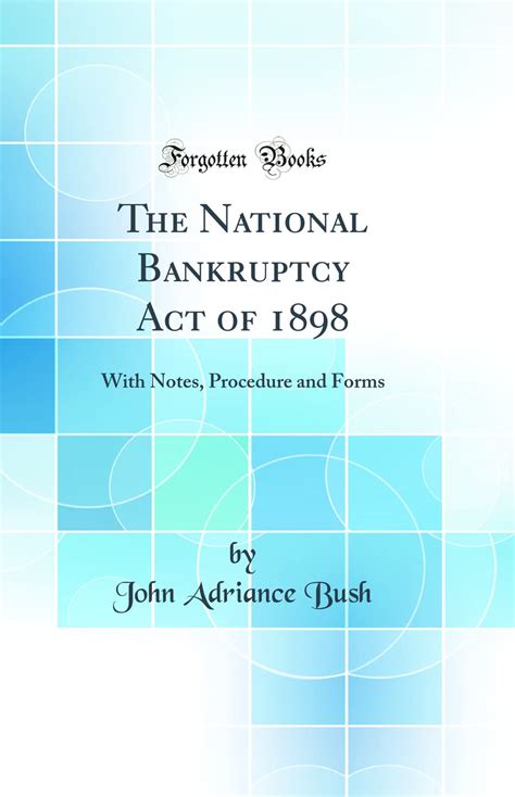 bankruptcy national 1898 classic reprint PDF