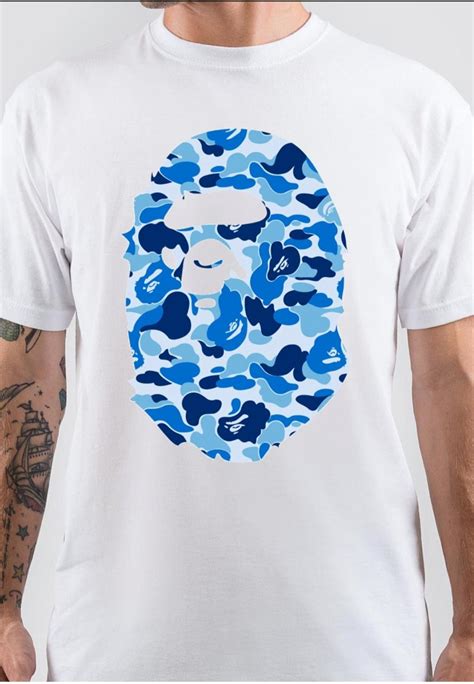 bape blue camo shirt