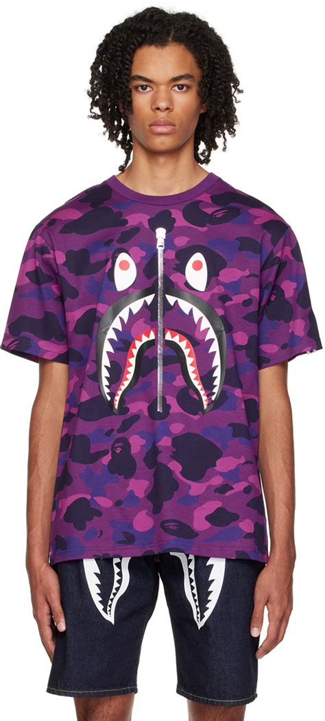 bape t shirt purple camo