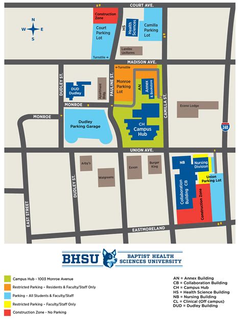 baptist health sciences university directions