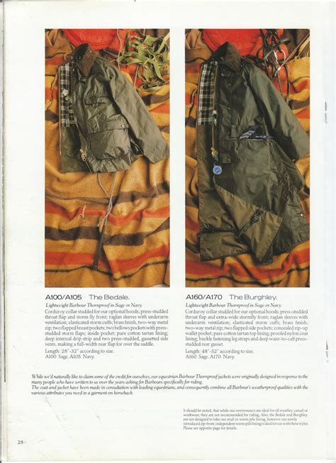 Barbour Catalogue 1987