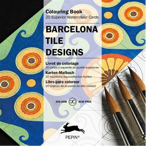 barcelona tile designs colouring card Epub