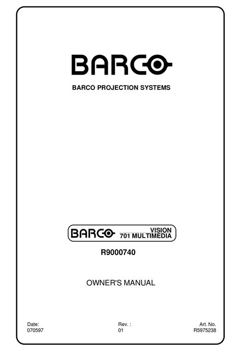 barco chdd 2000 owners manual Doc