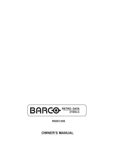 barco du7p owners manual Doc