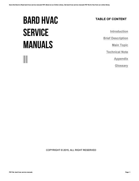 bard-hvac-service-manuals Ebook Kindle Editon