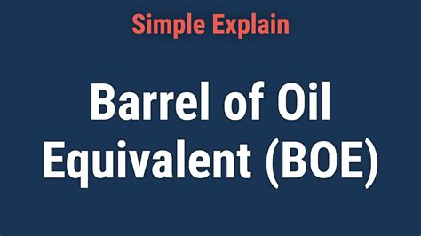 barrel oil equivalent