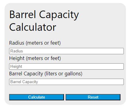 barrels to gallons calculator