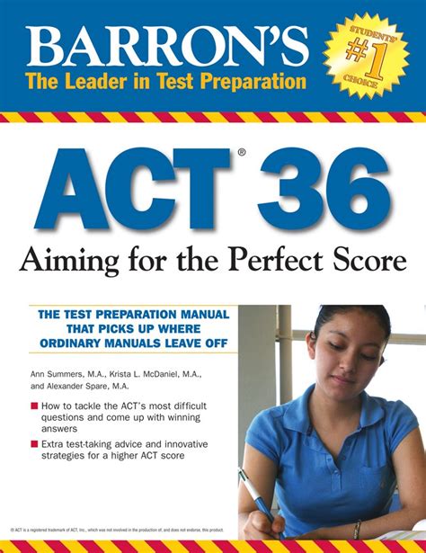 barrons act 36 3rd edition aiming for the perfect score Epub