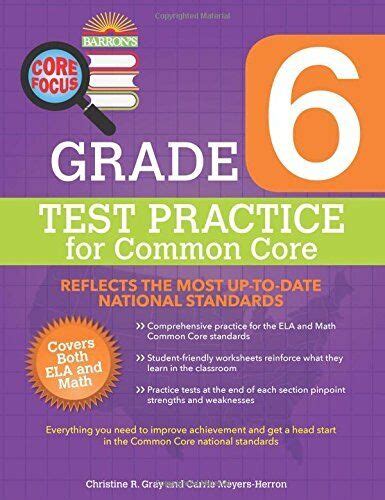 barrons core focus grade 6 test practice for common core Reader