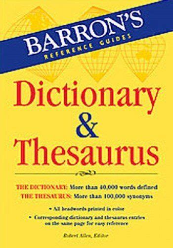 barrons dictionary and thesaurus barrons reference guides Reader