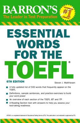 barrons essential words for the toefl 6th edition pdf Reader