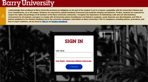 barry student portal