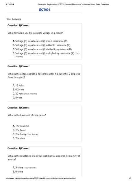 bart electronic technician exam questions Reader