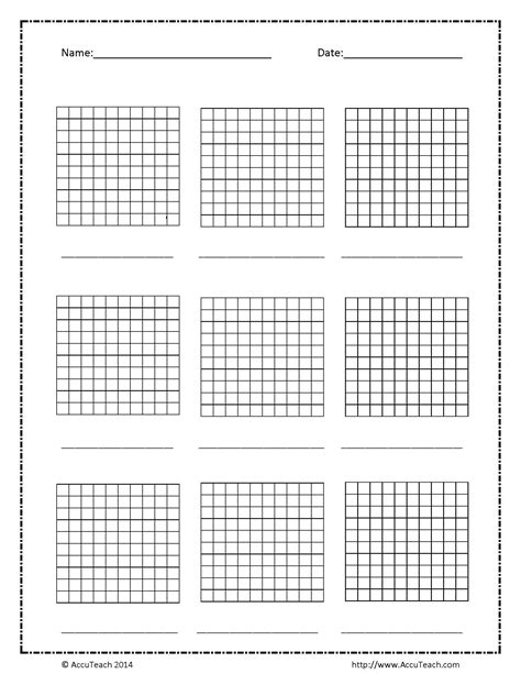 base ten grid paper PDF