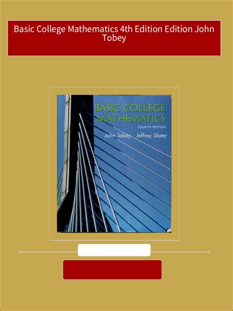 basic college mathematics 4th edition Reader