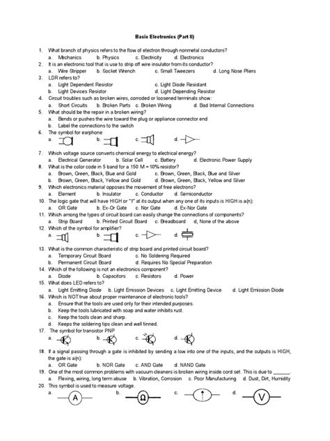 basic electronics practice test Doc