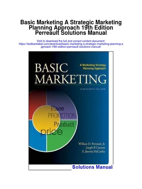 basic marketing 19th edition perreault Kindle Editon