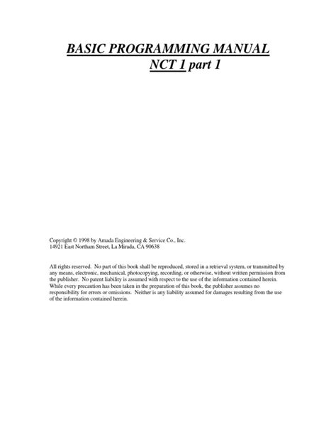 basic programming manual nct 1 part 1 Epub