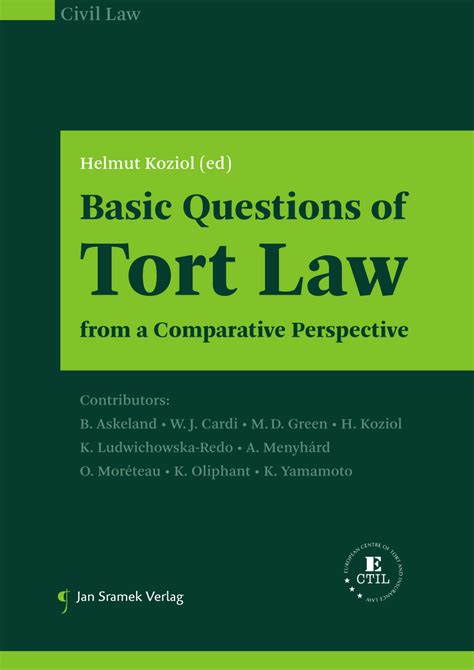 basic questions tort comparative perspective Doc