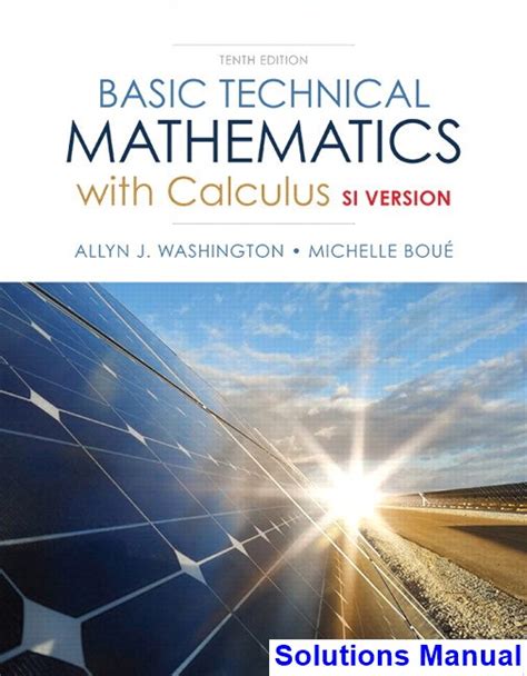 basic technical mathematics with calculus solution manual Reader