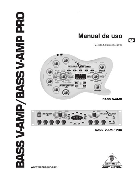 bass v amp manual Epub