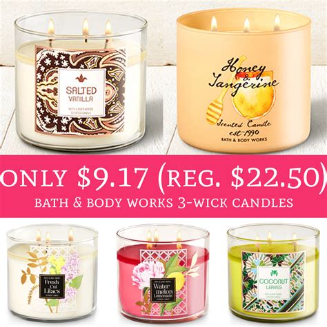 bath and body works 3 wick candle sale