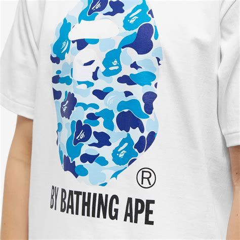 bathing ape blue camo t shirt