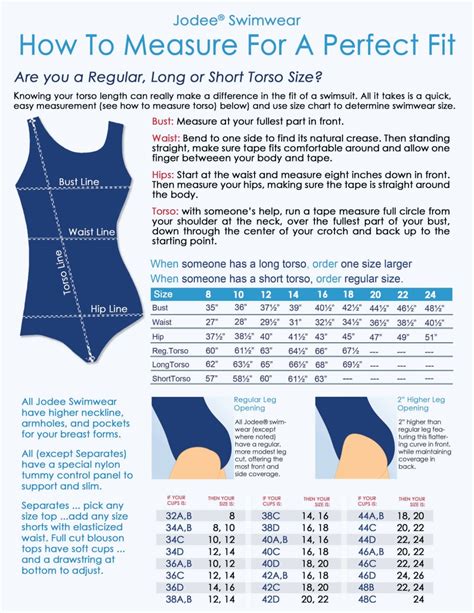 bathing suit size chart