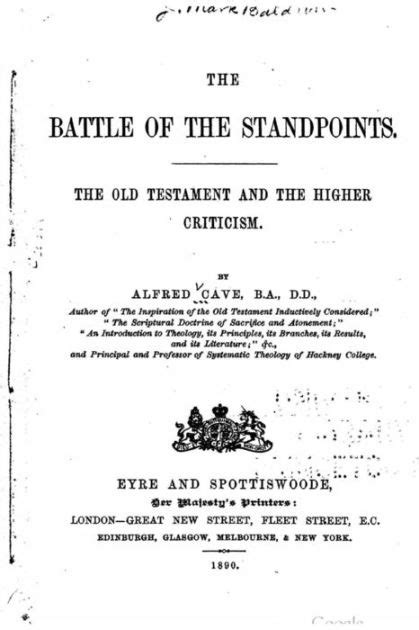 battle standpoints testament criticism classic Reader