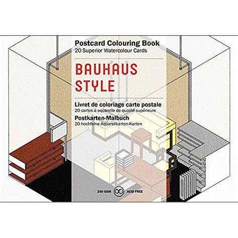 bauhaus style postcard colouring book Kindle Editon