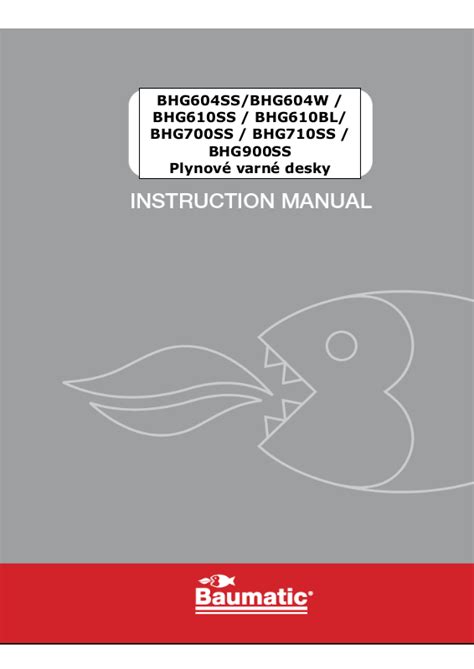 baumatic bg60 owners manual PDF